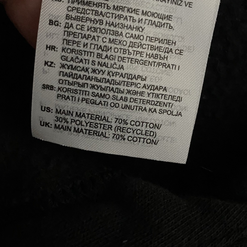 Adidas Originals Women's Hoodie Black White 3 Stripe Trefoil Sweatshirt M - Picture 6 of 6